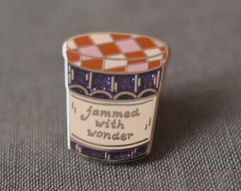 Jammed with Wonder (Grape) Enamel Pin | Hard Enamel, Lapel Pin, Flair, Jam Enamel Pin