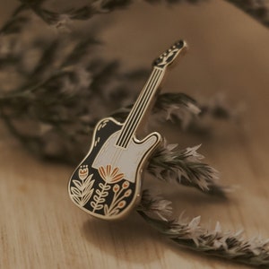 Telecaster Enamel Pin | Musical Enamel Pin, Instrument Enamel Pin, Musician Gift, Gifts for Musician, Gift for Guitarist, Enamel Pins