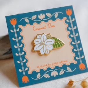 Sampaguita Jasmine Flower Enamel Pin