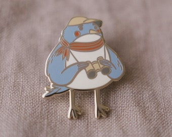 Birdwatcher Birder Enamel Pin / Birder Enamel Pin | Hard Enamel, Lapel Pin, Flair, Brooch, Bird Pin, Bird Lapel Pin, Bird Flair