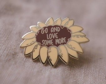 Sunflower Enamel Pin | Harold and Maude Inspired, Hard Enamel, Enamel Pin, Lapel Pin, Flair, Flower Pin, Gifts for Florist