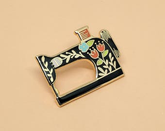 Sewing Machine Enamel Pin | Hard Enamel, Enamel Pin, Lapel Pin, Flair, Sewing Gifts, Gifts for Sewist, Sewing Machine, Quilter Gifts