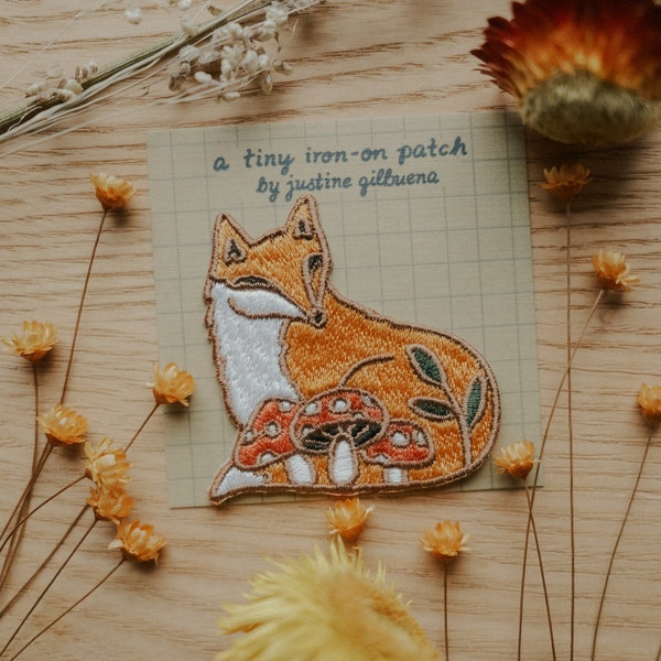 Fox Tiny Iron-On Patch | Iron on patch, Iron on patch flower, Patch, Patches, Patches for jackets, Patch for backpack, Mushroom Patch