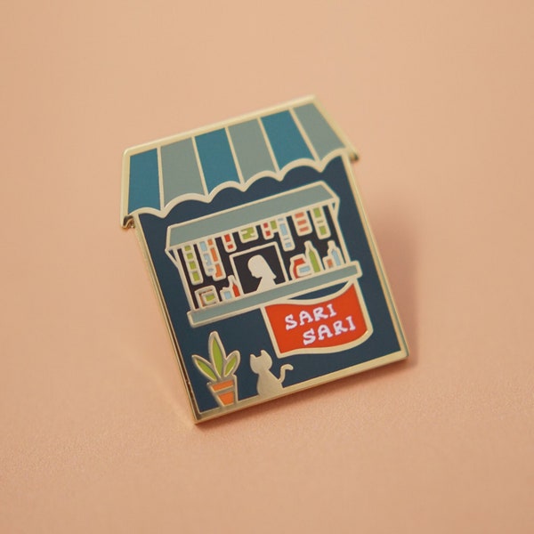 Sari Sari Store Enamel Pin | Hard Enamel, Enamel Pin, Lapel Pin, Flair, Philippine Enamel Pins, Filipino Pins, Philippines Art