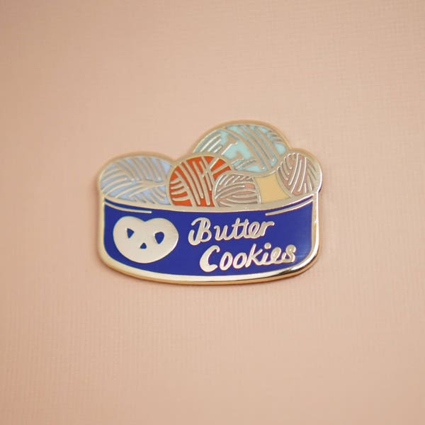 Butter Cookie Pin // Hard Enamel - Enamel Pin - Pin - Lapel Pin - Flair - Brooch - Collar Pin - By Justine Gilbuena