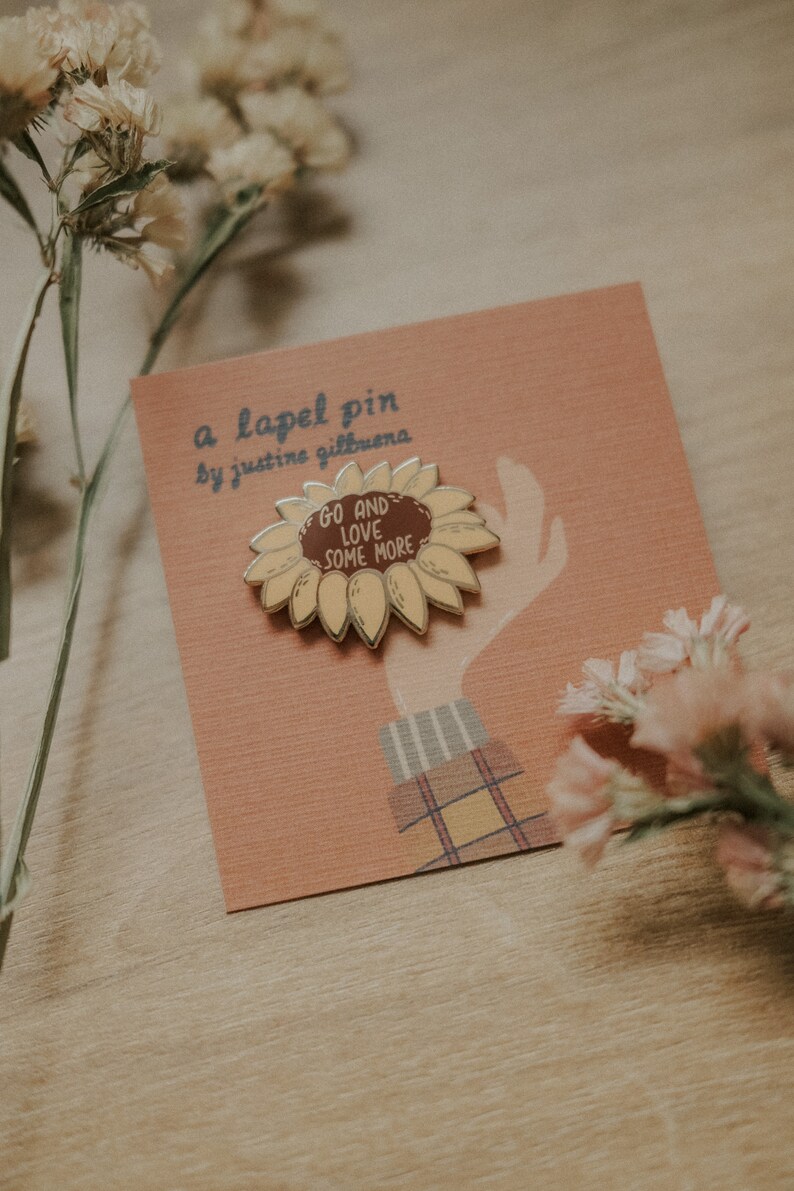 Flower Pin Gifts for Florist Enamel Pin Sunflower Enamel Pin Flair Hard Enamel Harold and Maude Inspired Lapel Pin