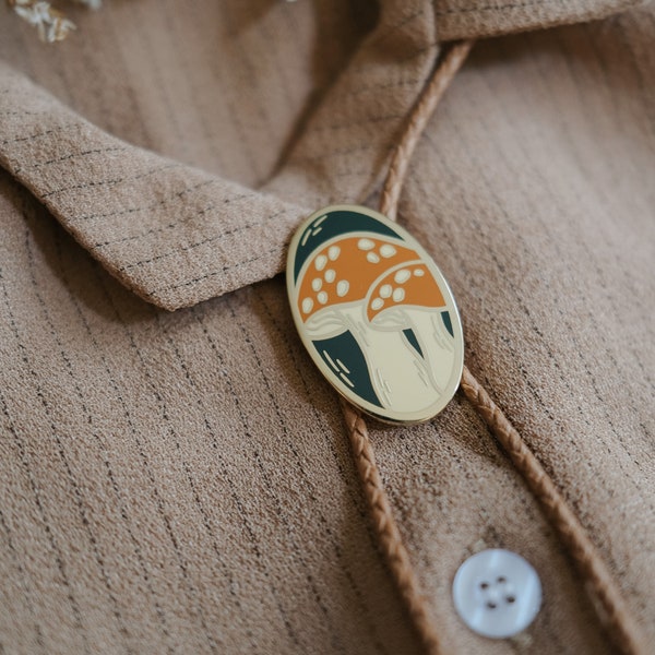 Mushroom Bolo Tie - Collaboration with Tiny Deer Studio