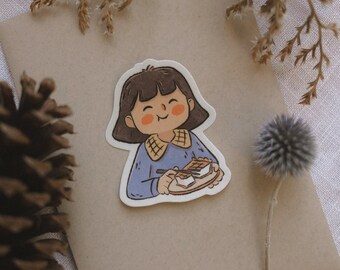 Buko/Coconut Pie Lover Matte Vinyl Sticker | Cozy Sticker, Weatherproof Sticker, Die Cut Sticker, Laptop Sticker, Tumbler Sticker