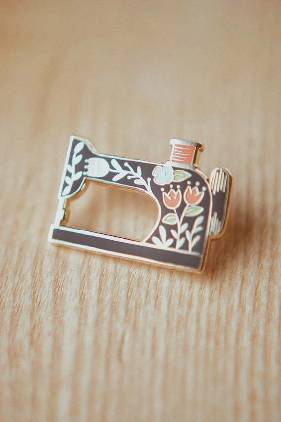 Sewing Machine Enamel Pin Hard Enamel Enamel Pin Lapel Etsy