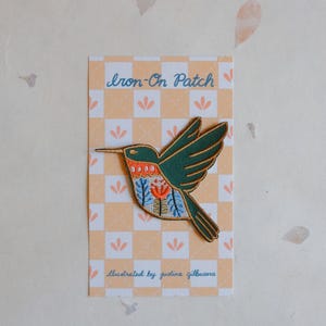 Écusson thermocollant Colibri (nouvelle taille 2,63 x 2,75 po.)