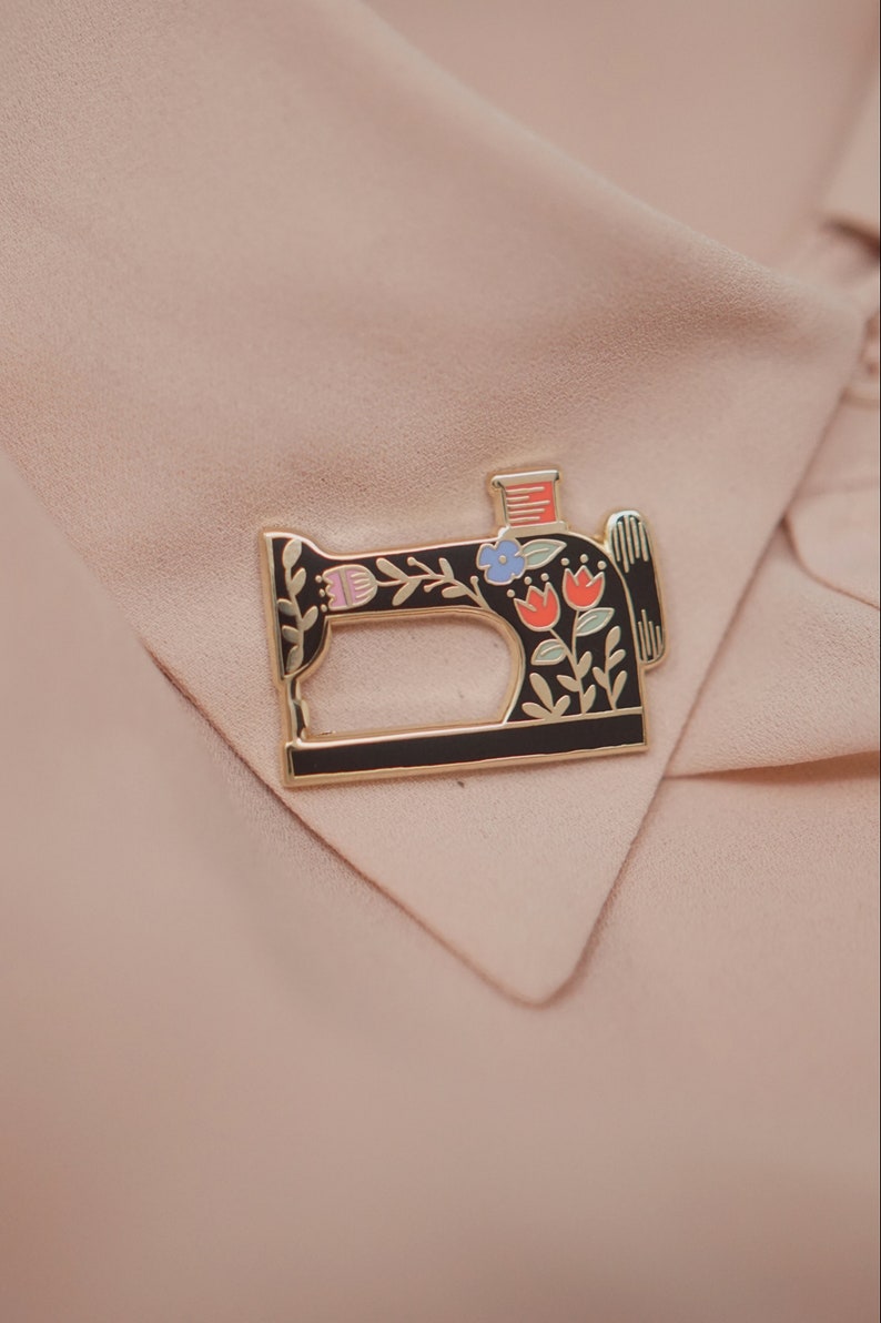 Sewing Machine Enamel Pin Hard Enamel Enamel Pin Lapel Etsy