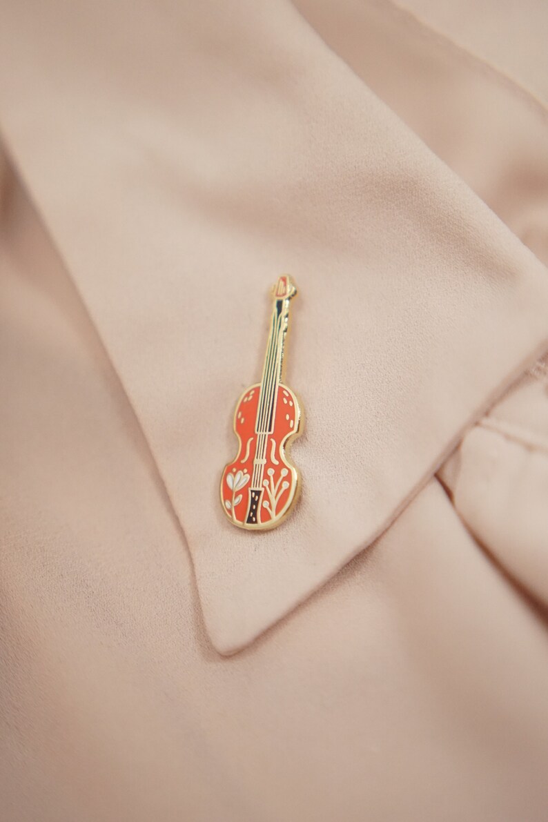Cadeau Violon Forme Perle Vêtements Accessoires Broche Pin Bijoux lapel pin