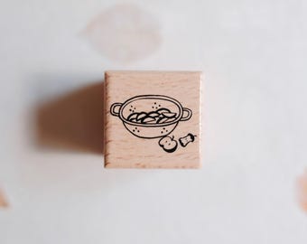 Sliced Apples Rubber Stamp