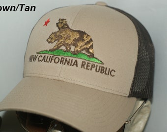 NCR Hat New California Republic Brown Tan Trucker Snapback