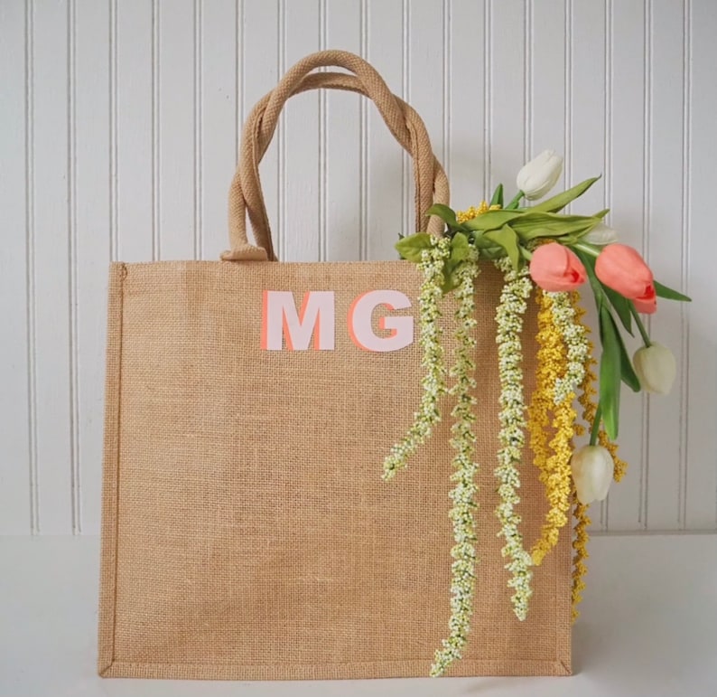 Large Monogram Initial Tote 