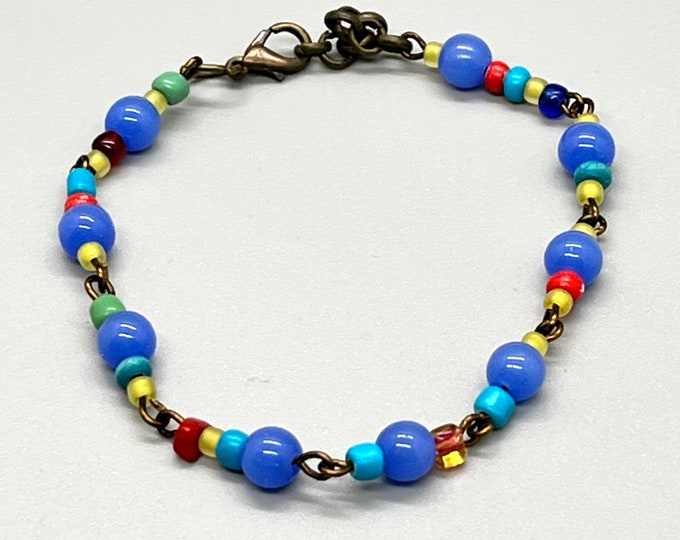 Multicolored Handmade Bracelet Anklet Combo - Spring-Inspired and Fun-to-Wear for a Colorful Look - Costume Ankle Bracelet