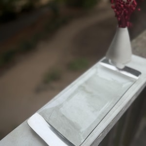 Dorothy Thorpe | Sterling Silver and Translucent Glass Tray