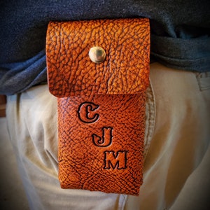 Vertical Leather Cell phone case with belt clip