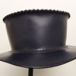 leather gambler hat
