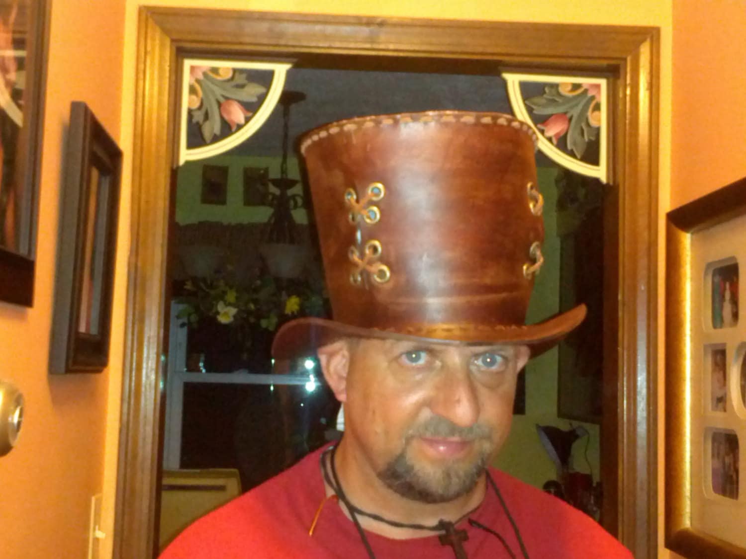 Mad Hatter Leather Top Hat | Etsy Israel