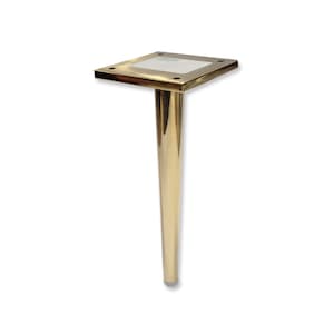 Dunbar- 8-1/4"H Tapered Brass Metal Furniture Leg