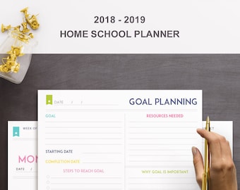 colorful student planner instant download 15 printables etsy