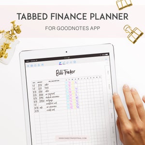GOODNOTES FINANCE PLANNER with tabs - Finance Planner for IPad - GoodNotes Digital Planner - GoodNotes Planner - Budget Planner - Finance