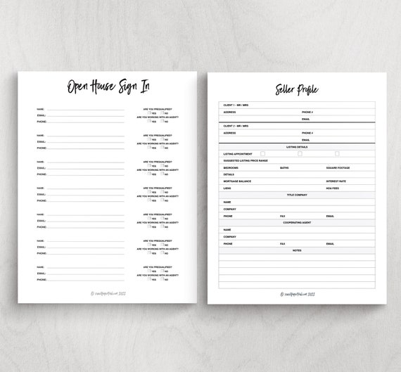 Printable Real Estate Planner Real Estate Agent Planner Real Estate ...