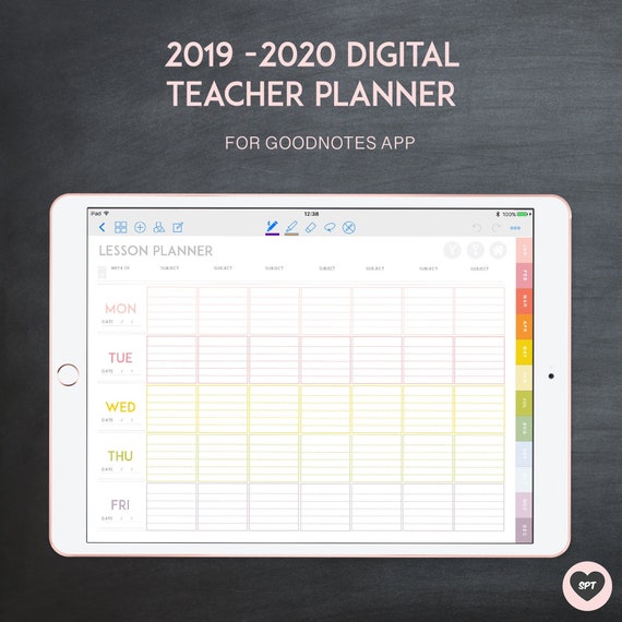 teachers planner 2019 2020 digital planner for goodnotes app teacher planner ipad lesson planner teacher lesson planner for ipad lesson planner