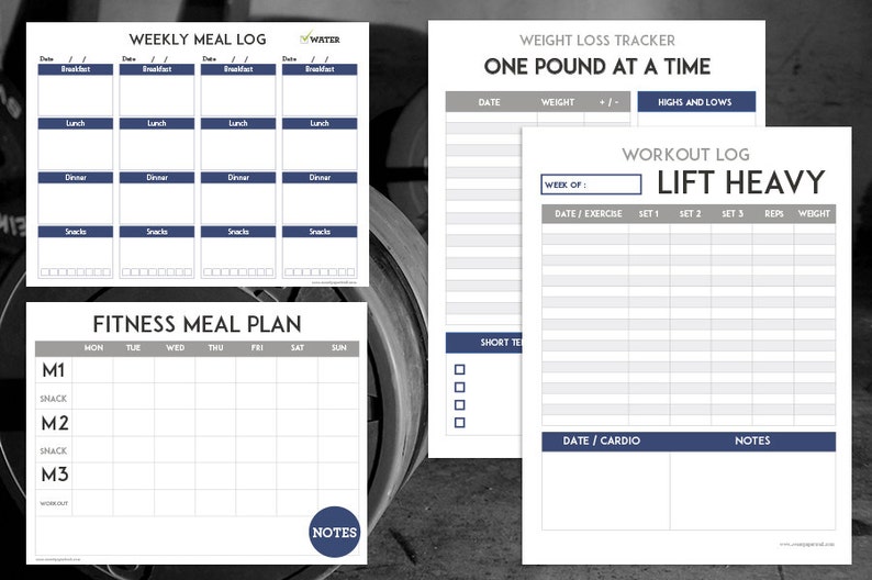 Motivational Health &amp; Fitness Printables for MEN INSTANT DOWNLOAD ...