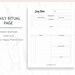 Daily Ritual Page INSTANT DOWNLOAD Planner Inserts Morning Meditation ...