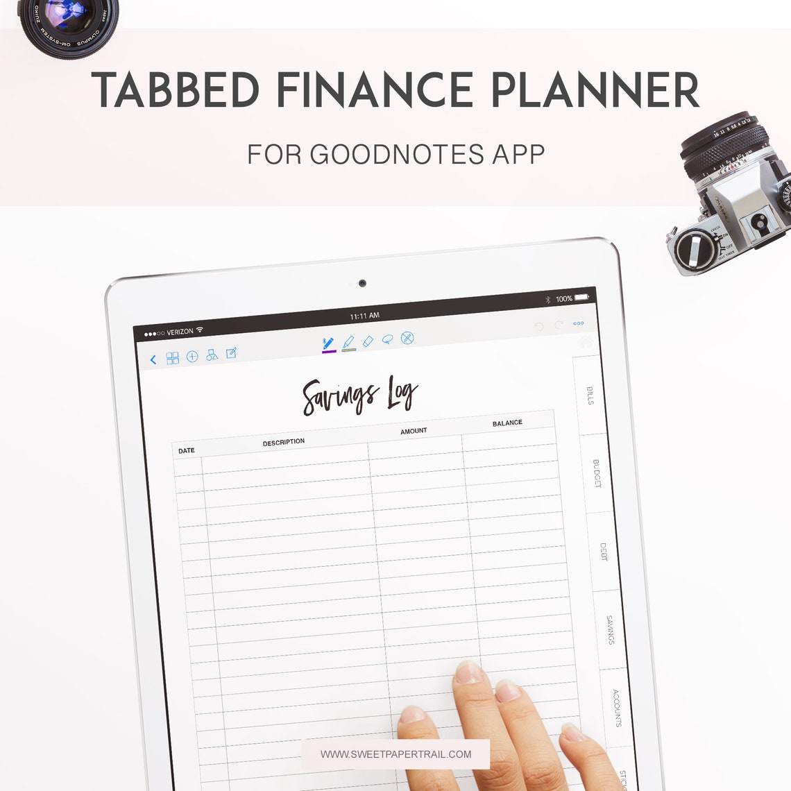 GOODNOTES FINANCE PLANNER With Tabs Finance Planner for Ipad Etsy