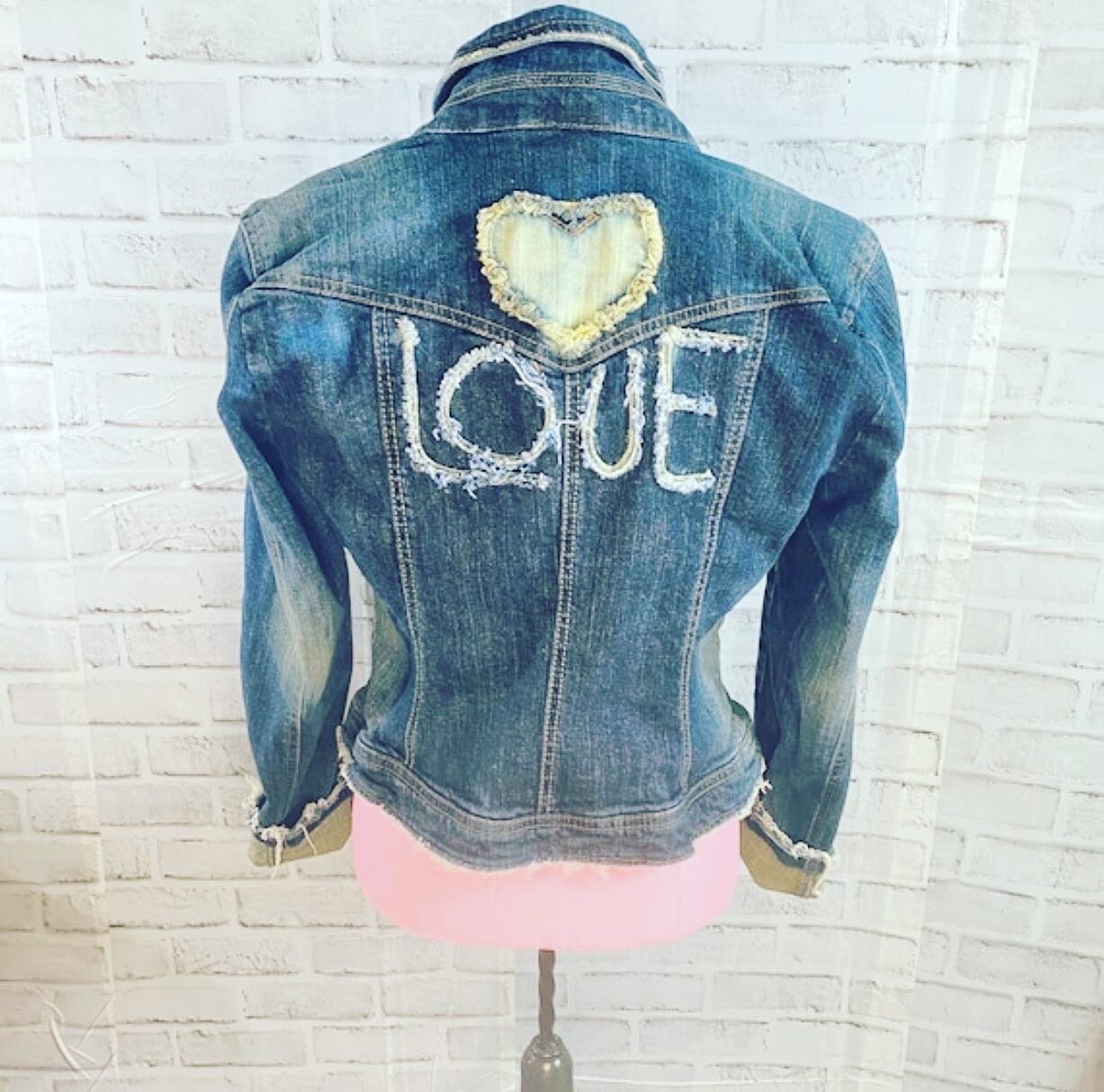 Upcycled Blue Denim Jean Jacket Women 