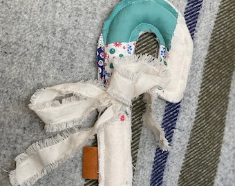 Gequiltete Zuckerstange: Vintage Cutter Quilt Upcycle Handarbeit