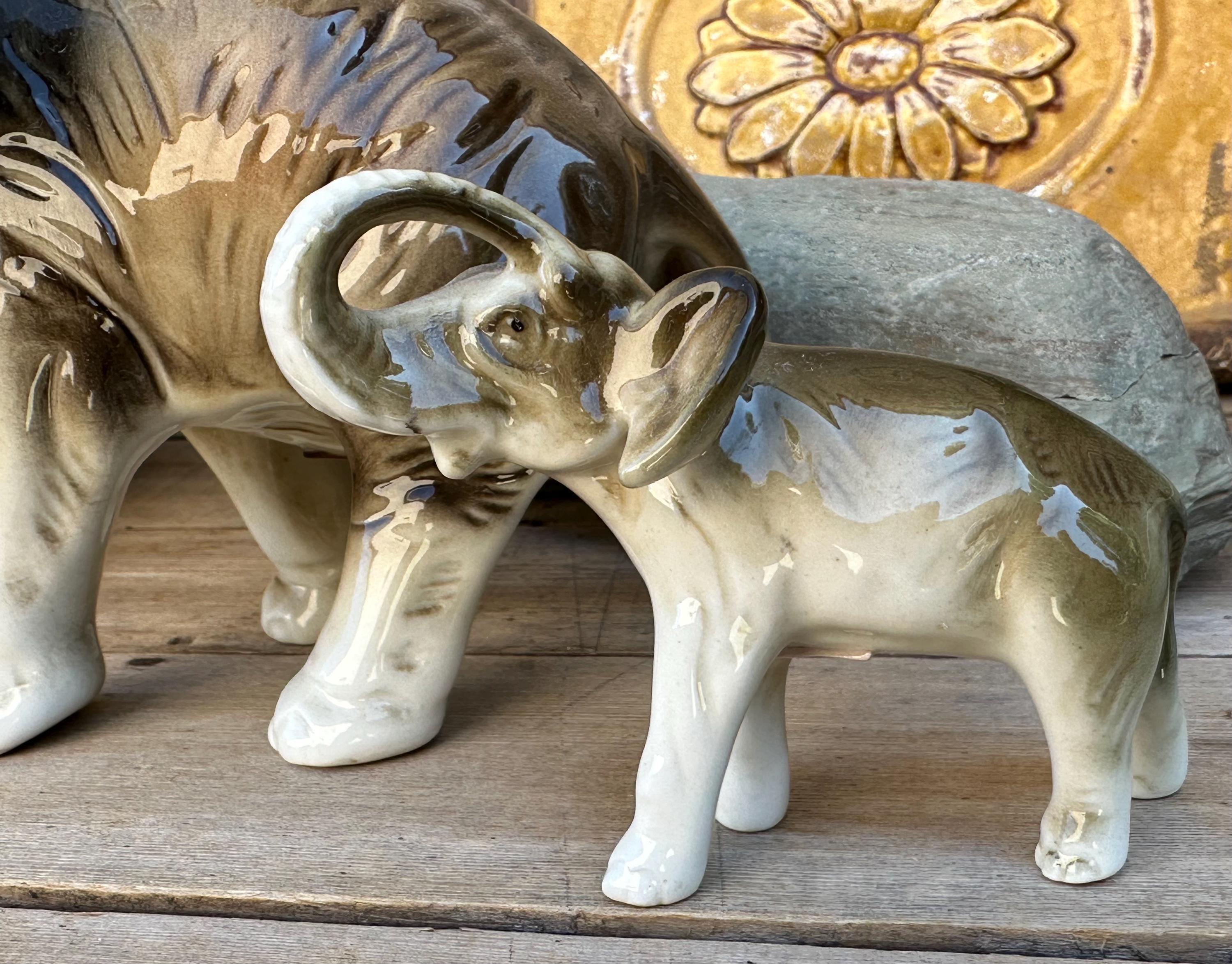 ヴィンテージ ロイヤル・ダックス磁器象の置物：厳選コレクション