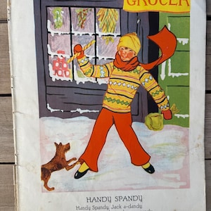 1930s Nursery Rhyme Book Pages: Antique Children&#39;s Illustrations