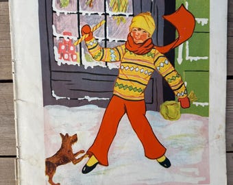 1930s Nursery Rhyme Book Pages: Antique Children's Illustrations