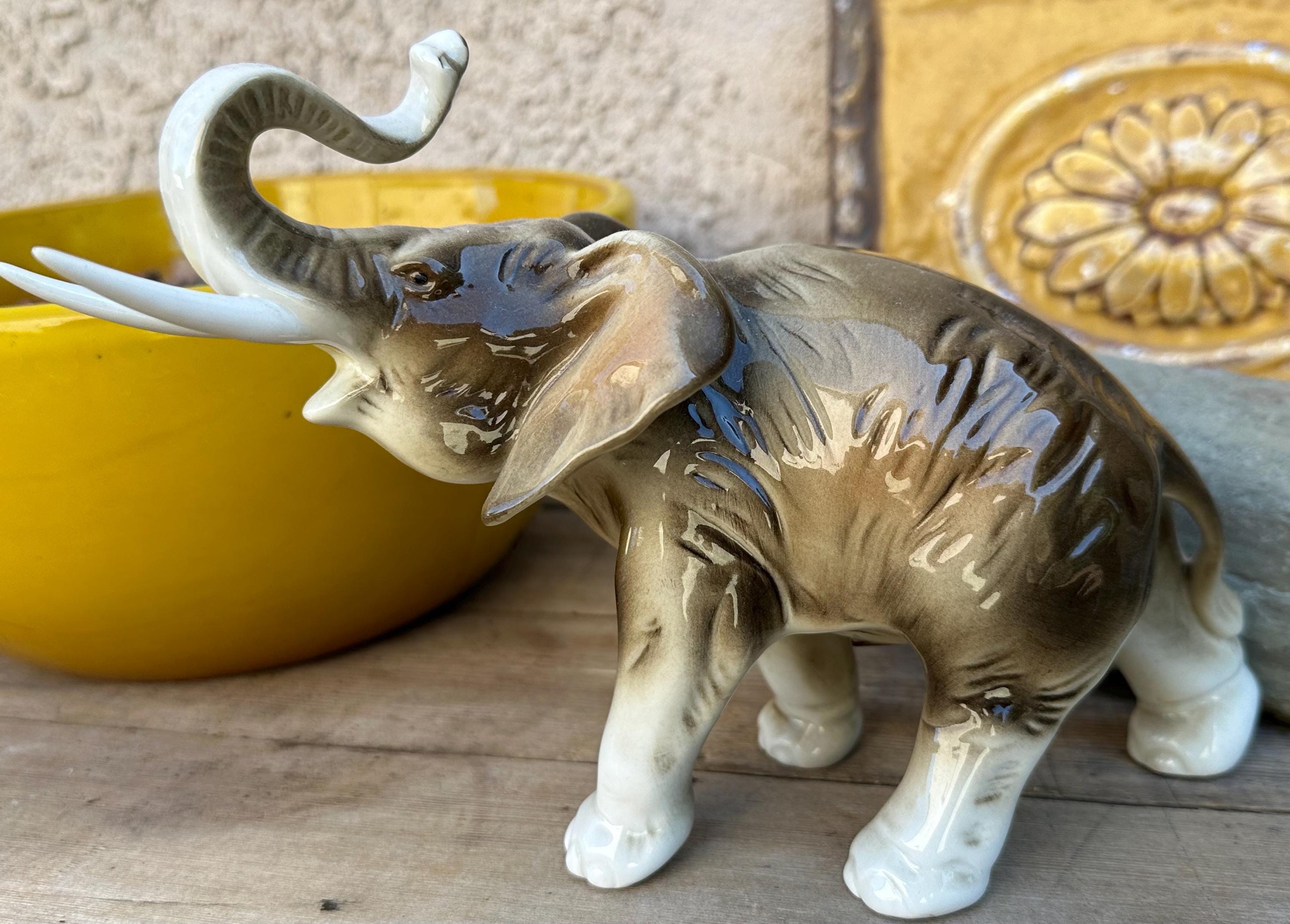 Vintage Royal Dux Porcelain Elephant Figurines: Handpicked