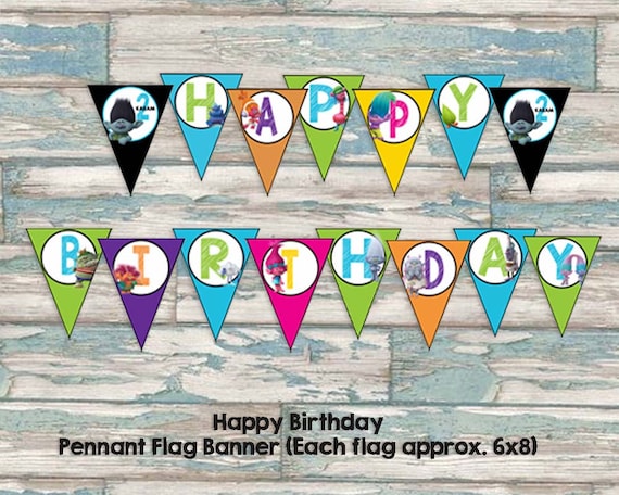 Trolls Anniversaire Banniere Trolls Party Decor Les Trolls Etsy Trolls Anniversaire Banniere Trolls Party Decor Les Trolls Etsy