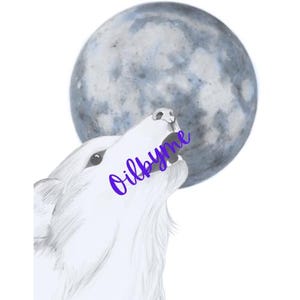 Digital download - wolf howling at moon