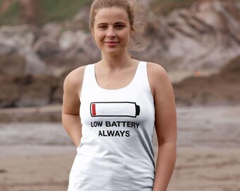 Tanktop batterij bijna leeg