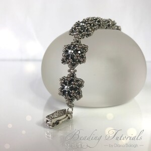 Beading tutorial 5th Dimension bracelet, beading pattern, beaded bracelet tutorial, pdf download, printer-friendly tutorial