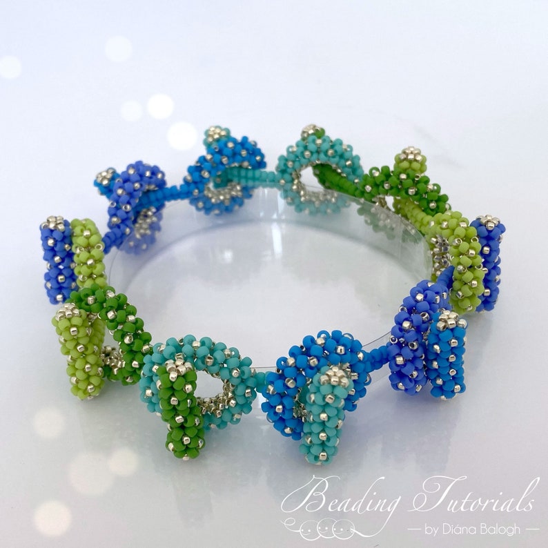 Beading tutorial and pattern Claspception modular jewelry, beaded clasp tutorial, beading pattern clasp, beading tutorial clasp image 9