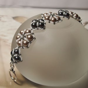 Tutorial Sibyl Bracelet, easy bracelet beading pattern, vintage style bracelet, DIY, PDF