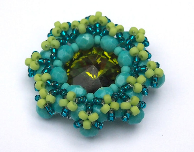 Tutorial Annie Pendant Beading pattern raw pendant with Etsy