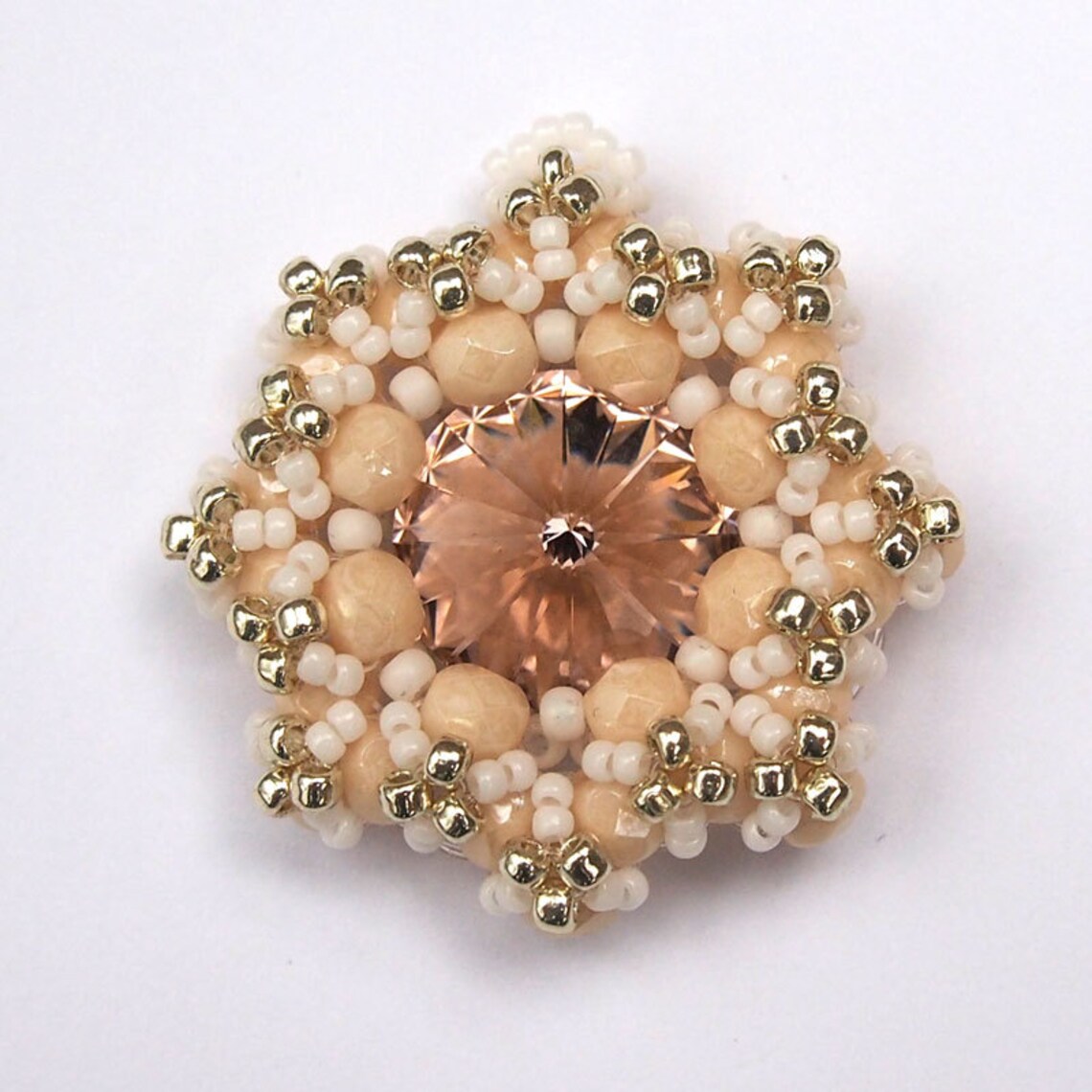 Tutorial Annie Pendant Beading pattern raw pendant with Etsy