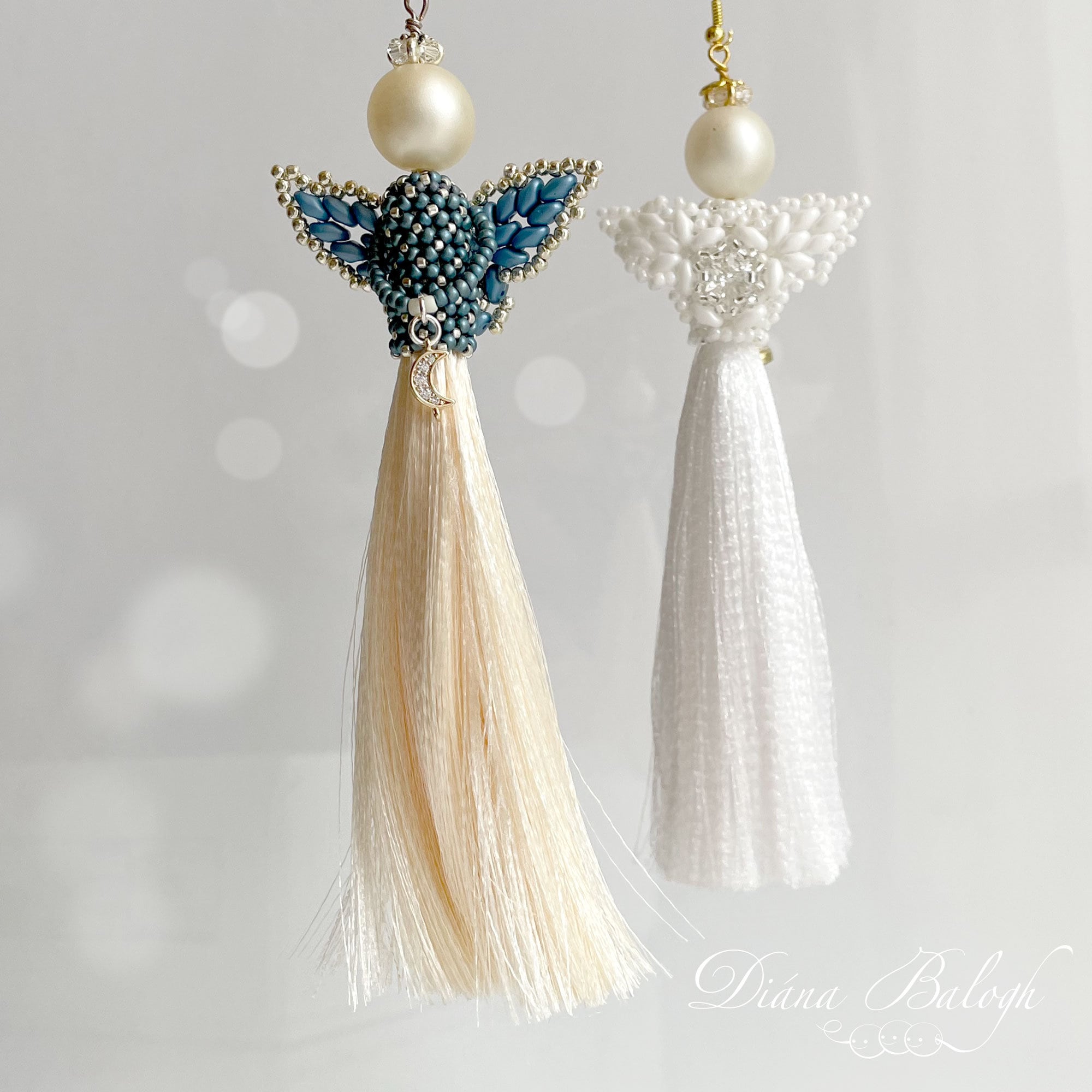 Beaded Angle Pattern Beading Tutorial and Pattern Angel Tassel, Beaded Tassel Tutorial ...
