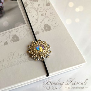 Keya Bookmark Beading tutorial, Beading tutorials and patterns, pendant beading pattern, bookmark beading pattern, flower beading tutorial
