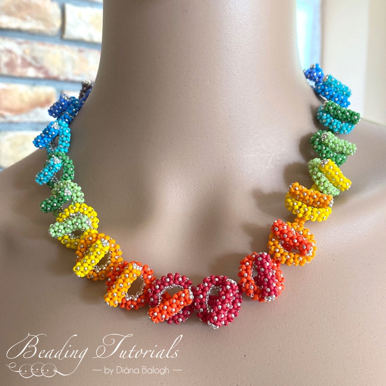 Beading tutorial and pattern Claspception modular jewelry, beaded clasp tutorial, beading pattern clasp, beading tutorial clasp image 4