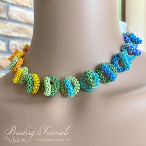 Beading tutorial and pattern Claspception modular jewelry, beaded clasp tutorial, beading pattern clasp, beading tutorial clasp image 7